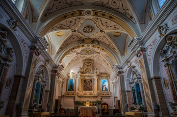 Macchiagodena, Molise. Church of San Lorenzo. - obrazy, fototapety, plakaty