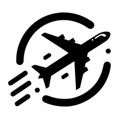 minimal Airlines logo with creative shape icon, flat symbol 