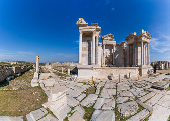 The Traian Nymphaeumu view in Laodikya Ancient City of Turkey