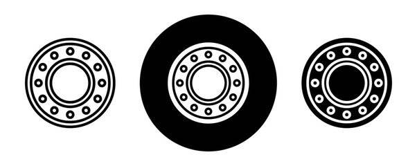 Car bearing outline icon collection or set. Car bearing Thin vector line art - obrazy, fototapety, plakaty