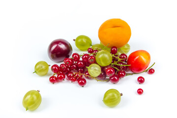 Fresh ripe berry in closeup on isolated white background.