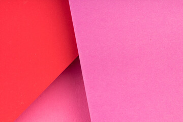 Colorful of soft pink and green paper background. Copy space for text. Top view.