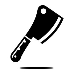 minimal chines Meat cleaver knife icon vector silhouette