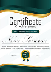 certificate of template
