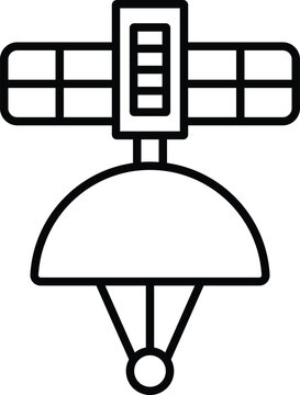 Rounded filled Editable stroke Satalight Station Icon