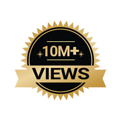 10 Million+ Views Vectors