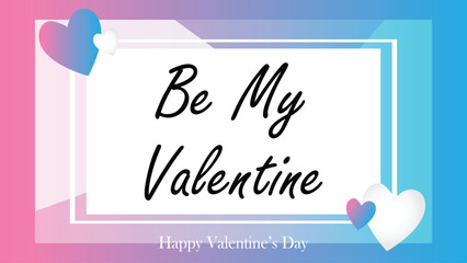 Happy valentines day. Vector banner, greeting card, flayer, poster,  with text Happy valentines day