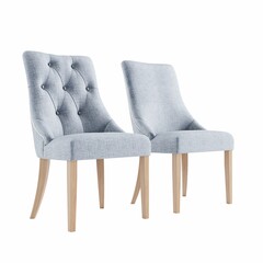 3D rendering of two cozy chairs on a white background