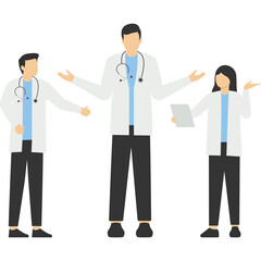 Obraz premium woman and doctors team medical staff portraits. Patient online searching therapist via smartphone. Mobile app to find a specialist, medical insurance, telemedicine. For banner, flyer, landing