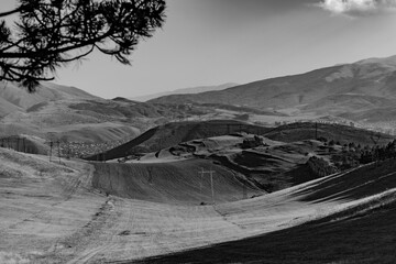 Autumn landscape in the Caucasus mountains