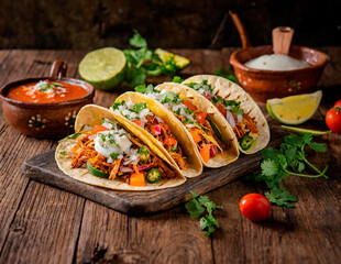 tacos al pastor. Mexican food. food photography