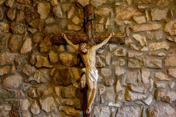 Crucifix in Mar Licha (Lichaa) monastery in the Qadisha (Kadisha) Holy Valley in Nortern Lebanon.