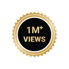 1 Million+ Views Vectors