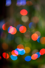 Photo of blurry holiday lights