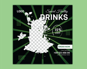 Healthy and delicious special food menu marketing.