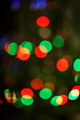 Photo of blurry holiday lights