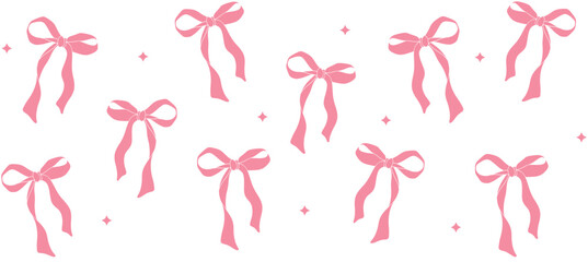 Coquette Glass Can Wrap pink bow Retro Trendy Beer Can Wrap template isolated on white background.