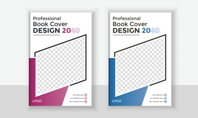 Professional Business book cover,cover design for annual report and business catalog,flyer or booklet blue, yellow, red, and green colors,book cover design eps file print-ready
