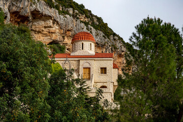 Our Lady of Hamatoura orthodox monastery, Kannoubine Valley, Lebanon. Church