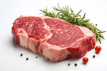 Beef isolated on white background.