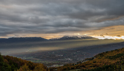 Molise, Italy. Spectacular autumn landscape