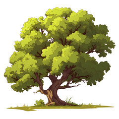 Trees illustration hand paint full color Isolated