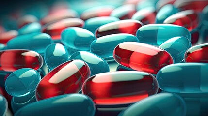 Obraz premium Medicinal pills and capsules for various health needs.
