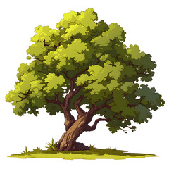 Trees illustration hand paint full color Isolated