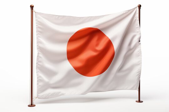 Japan flag isolated on white background.