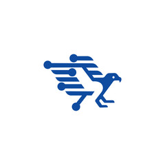 Minimal eagle vector logo design