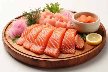 Salmon isolated on white background.