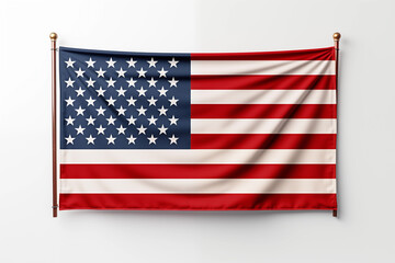 Obraz premium USA flag isolated on white background.