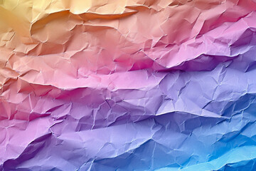 Colored crumpled paper as a background or copy space.