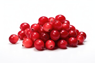 Cranberry on white background.