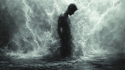 Obraz premium Monochrome Deluge