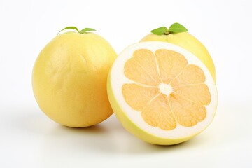 Pomelo on white background.