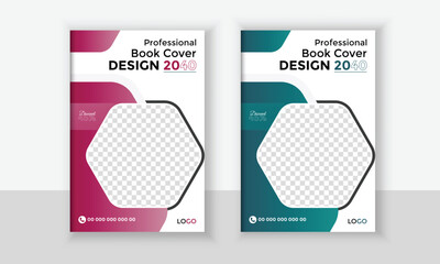 Professional Business book cover,cover design for annual report and business catalog,flyer or booklet blue, yellow, red, and green colors,book cover design eps file print-ready
