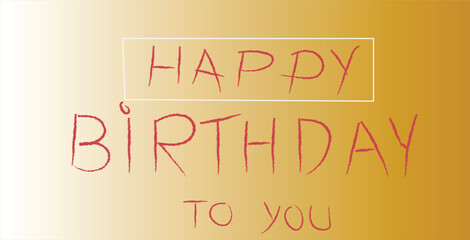 Happy Birthday modern script lettering.Typography design for cards  posters  banners.