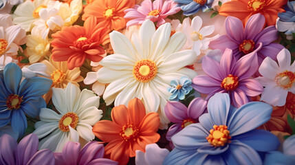 Seamless flower background, colorful flower background