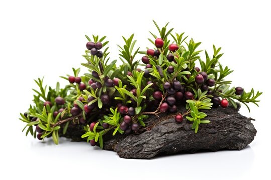 Crowberry on white background.