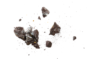abstract explosion rock with particle isolated