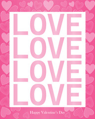 Happy valentines day. Vector banner, greeting card, flayer, poster,  with text Happy valentines day
