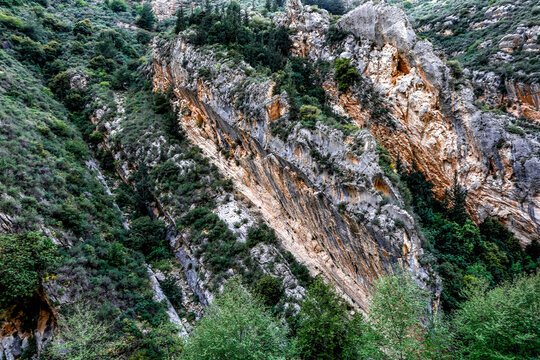 View of Kannoubine valley from Our Lady of Hamatoura orthodox monastery, Kousba, Lebanon