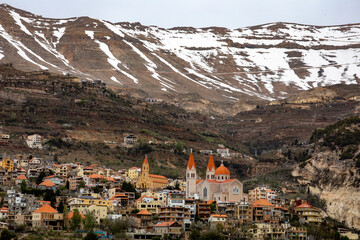 Bcharre town in northern Lebanon