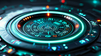 Futuristic Technology Concept with Blue Holographic Interface, Representing Innovation and Advanced Communication