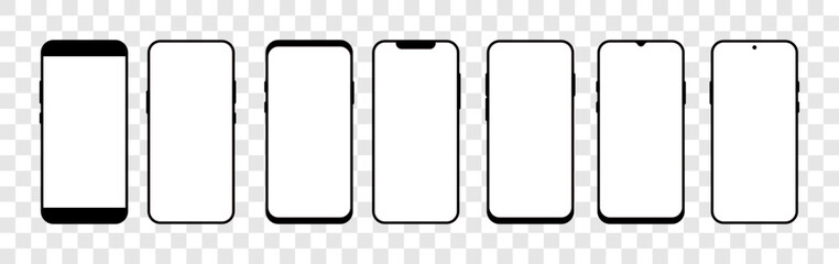 smart phone shape with transparent background