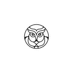 Minimal owl vector logo design