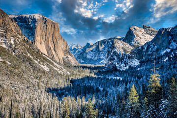 Gorgeous Winter Storm Views at Yosemite Tunnel View, Yosemite National Park, California