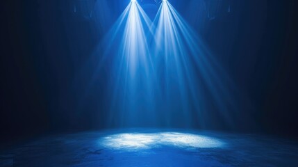 Spotlight effect for theater concert stage Abstract glowing light of spotlight illuminated