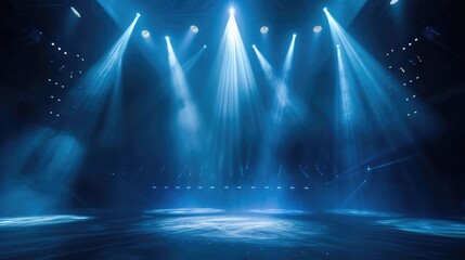Spotlight effect for theater concert stage Abstract glowing light of spotlight illuminated